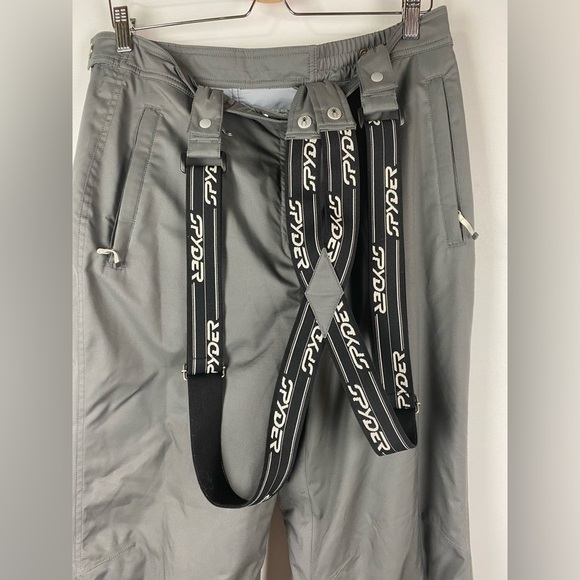 Spyder Gray Thinsulate XTL 10,000 Snowboard Ski Pants With Suspender, Size 16 - Picture 5 of 10
